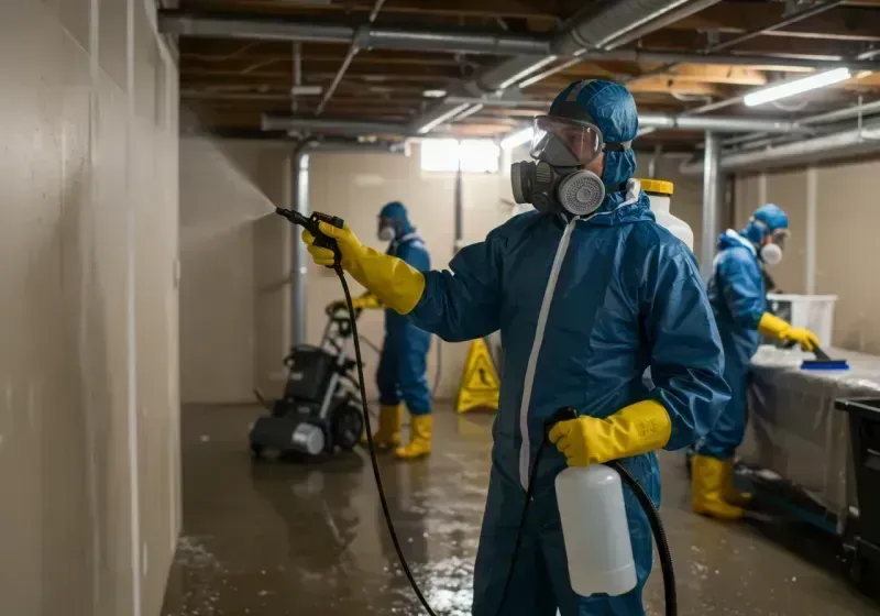 Basement Sanitization and Antimicrobial Treatment process in Augusta County, VA